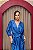 VESTIDO ARTE SACRA CLASSIC BLUE AZUL SEDA MANGA LONGA FECHAMENTO TRANSPASSADO - Imagem 3