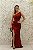 VESTIDO VERMELHO MARSALA PAETÊ LIA COM RECORTES NAS LATERAIS - Imagem 1