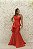 VESTIDO VERMELHO OMBRO ÚNICO FOLHO COSH - Imagem 1