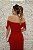 VESTIDO VERMELHO MARSALA SEREIA OMBRO A OMBRO COM FENDA - Imagem 2