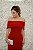VESTIDO VERMELHO MARSALA SEREIA OMBRO A OMBRO COM FENDA - Imagem 3