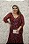 VESTIDO PS MARSALA BORDADO COM MANGA DE TULE - Imagem 3