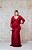 VESTIDO PS VERMELHO MARSALA COM MANGA COMPRIDA EM RENDA E BORDADO - Imagem 5