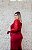 VESTIDO PS VERMELHO MARSALA COM MANGA COMPRIDA EM RENDA E BORDADO - Imagem 7