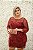 VESTIDO MARSALA CURTO DE PAETÊ BORDADO EM TULE COM MANGA COMPRIDA - Imagem 2