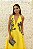 VESTIDO PRINCESA AMARELO COM BORDADO AZUL MARINHO - Imagem 3