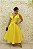 VESTIDO MIDI AMARELO ZIBELINE COM LAÇO NAS ALÇAS - Imagem 1