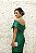 VESTIDO JADE VERDE ESMERALDA MIDI OMBRO A OMBRO ENVELOPE COM CINTO CHANEL - Imagem 2