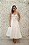 VESTIDO BRANCO MIDI COM DECOTE CORSELET EM TIRAS - Imagem 1