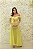 VESTIDO AMARELO NEON MIDI OMBRO A OMBRO PLISSADO - Imagem 1
