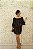VESTIDO PRETO CURTO BLUSADO DE PAETÊ METALIZADO - Imagem 3