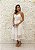 VESTIDO BRANCO OFF WHITE MIDI GUIPIR COM CINTO - Imagem 1