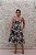 VESTIDO MIDI FLORAL PRETO E BRANCO - Imagem 1