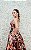 VESTIDO MIDI ESTAMPADO PRINCESA FLORAL ROSÉ CORAL MARRÔ - Imagem 3