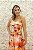 VESTIDO ESTAMPADO FLORAL CORAL E PINK MIDI COM DECOTE VAZADO - Imagem 3