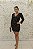 VESTIDO NY CURTO PRETO COM MANGA COMPRIDA TODO BORDADO - Imagem 1