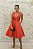 VESTIDO MIDI VERMELHO COM LAÇO NAS COSTAS JOVANI - Imagem 1
