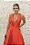 VESTIDO MIDI VERMELHO COM LAÇO NAS COSTAS JOVANI - Imagem 3