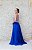 VESTIDO AZUL ROYAL BUSTO BORDADO SEM DECOTE - Imagem 2