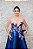 VESTIDO AZUL MARINHO PRINCESA COM BUSTO ROSÊ BORDADO - Imagem 4