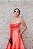 VESTIDO CORAL TOMARA QUE CAIA BUSTO DE RENDA E PREGAS ZIBELINE - Imagem 2