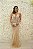 VESTIDO DOURADO NUDE DE PEDRARIA COM RECORTES NAS LATERAIS E DECOTE V PROFUNDO - Imagem 1