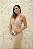VESTIDO DOURADO NUDE DE PEDRARIA COM RECORTES NAS LATERAIS E DECOTE V PROFUNDO - Imagem 3