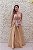 VESTIDO MARIE DOURADO COM BUSTO BORDADO E FENDA - Imagem 1