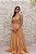 VESTIDO MD DOURADO OURO COM MANGA 3/4 BORDADO - Imagem 4