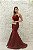 VESTIDO MARSALA SEREIA TOMARA QUE CAIA COM DETALHE NO BUSTO - Imagem 1