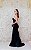 VESTIDO JADE PRETO SEREIA COM DETALHE BRANCO NO BUSTO E DECOTE NAS COSTAS - Imagem 5