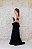 VESTIDO JADE PRETO SEREIA COM DETALHE BRANCO NO BUSTO E DECOTE NAS COSTAS - Imagem 2