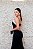 VESTIDO JADE PRETO SEREIA COM DETALHE BRANCO NO BUSTO E DECOTE NAS COSTAS - Imagem 6