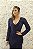 VESTIDO AZUL MARINHO NY TODO BORDADO COM MANGAS COMPRIDAS - Imagem 3