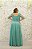 VESTIDO VERDE COM SAIA GODÊ E MANGA 3/4 - Imagem 2