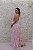VESTIDO MARIE ROSÊ COM SAIA ESTAMPA EM FOLHAS E BUSTO BORDADO - Imagem 2