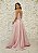 VESTIDO MARIE ROSA LAVANDA PRINCESA COM CINTO BORDADO E FENDA ZIBELINE - Imagem 3