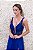 VESTIDO AZUL ROYAL COM BUSTO BORDADO COM SAIA EM TULE E FENDA - Imagem 6