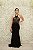 VESTIDO PRETO COM BUSTO BORDADO GOLA ALTA SEREIA - Imagem 2