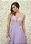VESTIDO LAVANDA DE ALÇAS COM DECOTE  E PEDRARIA - Imagem 5
