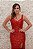 VESTIDO VERMELHO EM PEDRARIA COM COSTA EM TULE E FENDA - Imagem 4