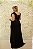 VESTIDO PS PRETO COM DETALHE BORDADO NA CINTURA E DECOTE E MANGA VAZADA - Imagem 2