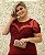VESTIDO PS CURTO MARSALA DE RENDA COM MANGUINHA BORDADA - Imagem 3