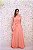 VESTIDO ROSE SALMÃO FLUÍDO COM TORÇAL OMBRO ÚNICO CL2 - Imagem 1