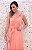 VESTIDO ROSE SALMÃO FLUÍDO COM TORÇAL OMBRO ÚNICO CL2 - Imagem 3