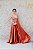 VESTIDO MARIE CORAL TERRACOTA COM BUSTO BORDADO - Imagem 1