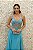 VESTIDO AZUL TIFFANY SEREIA COM BUSTO BORDADO E DECOTE V NAS COSTAS - Imagem 3