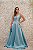 VESTIDO AZUL TIFFANY PRINCESA COM DECOTE - Imagem 1