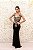 VESTIDO CAMILE’S PRETO SEREIA COM BUSTO DOURADO BORDADO E COSTAS FECHADAS - Imagem 5
