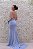 VESTIDO AZUL SERENITY COM BUSTO BORDADO E SAIA COM FENDA - Imagem 3